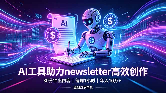 （18279期）做newsletter怕费时间？AI工具帮你30分钟出内容，每周1小时，年入10万+【原创双语字幕】_生财有道创业项目网-生财有道