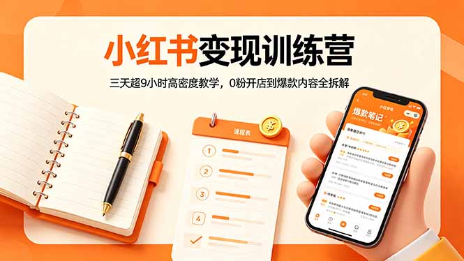 （18337期）小红书变现训练营：三天超9小时高密度教学，0粉开店到爆款内容全拆解_生财有道创业项目网-生财有道