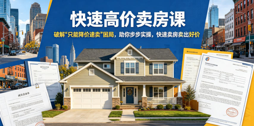 快速高价卖房课,破解“只能降价速卖”困局,助你步步实操,快速卖房卖出好价(更新2026)——生财有道创业项目网-生财有道