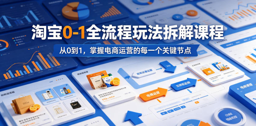 淘宝0-1全流程玩法拆解课程,从0到1,掌握电商运营的每一个关键节点——生财有道创业项目网-生财有道