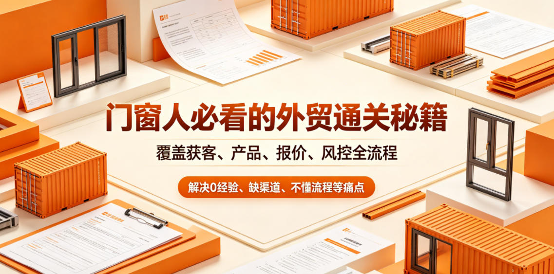 门窗人必看的外贸通关秘籍,块覆盖获客、产品、报价、风控全流程,解决0经验、缺渠道、不懂流程等痛点——生财有道创业项目网-生财有道