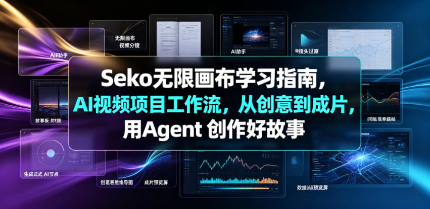 Seko无限画布学习指南,AI视频项目工作流,从创意到成片,用Agent 创作好故事——生财有道创业项目网-生财有道