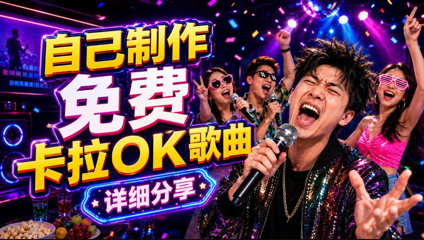 零基础AI制作免费卡拉OK视频教程，从歌曲生成、音轨分离到字幕制作、视频导出，手把手教学——生财有道创业项目网-生财有道