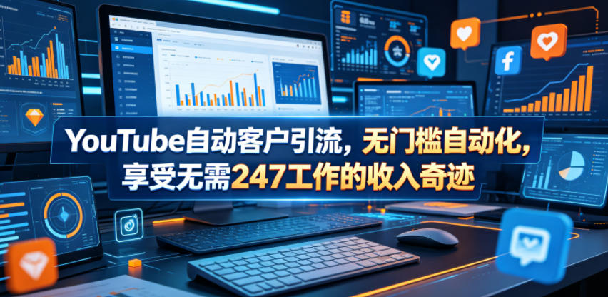 YouTube自动客户引流，无门槛自动化，享受无需247工作的收入奇迹！【原创双语字幕】——生财有道创业项目网-生财有道