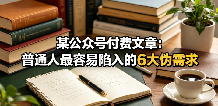某公众号付费文章：普通人最容易陷入的6大伪需求——生财有道创业项目网-生财有道