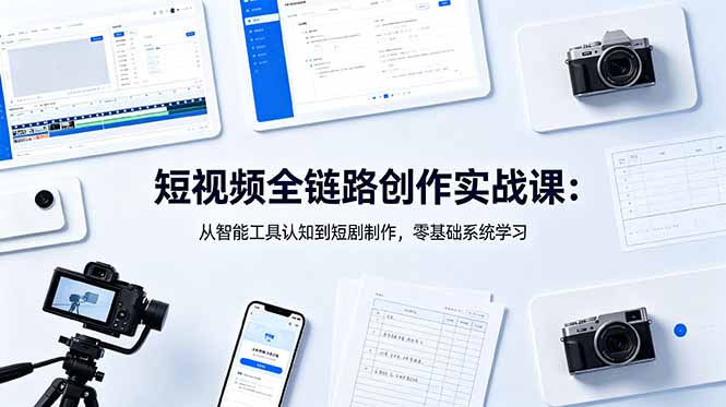 （18683期）短视频全链路创作实战课：从智能工具认知到短剧制作，零基础系统学习_生财有道创业项目网-生财有道