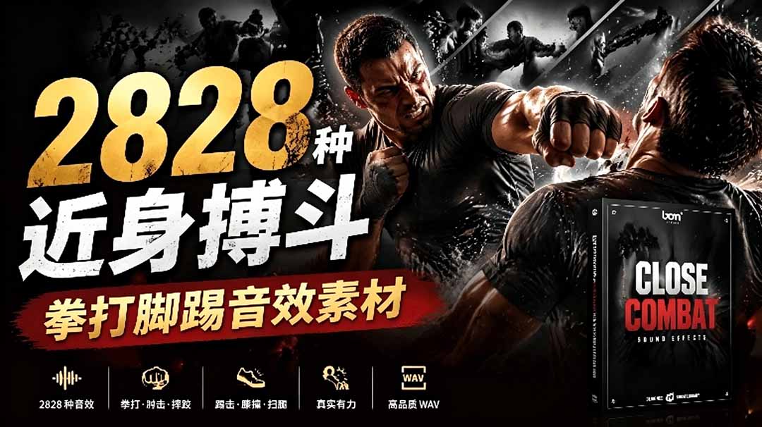 图片[1]-（19072期）宝藏级别音效！2828种近身搏斗拳打脚踢音效素材，全部中文分类，免解压使用  Close Combat_生财有道创业项目网-生财有道
