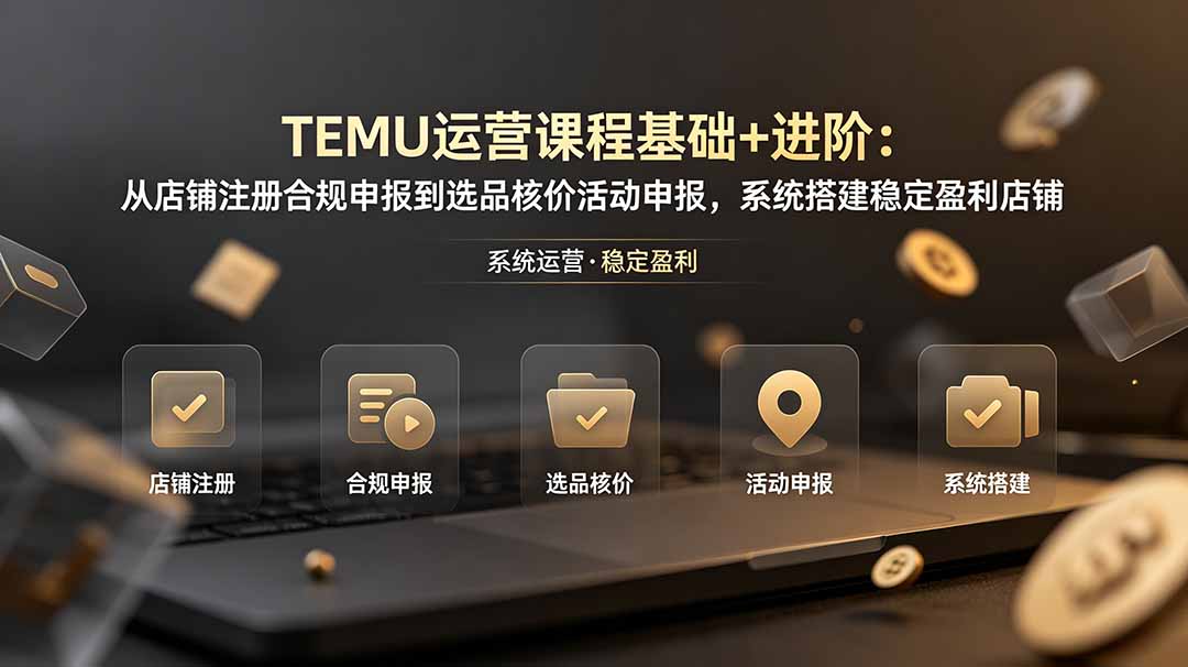 图片[1]-（19081期）TEMU运营课程（基础+进阶）：从店铺注册合规申报到选品核价活动申报，系统搭建稳定盈利店铺_生财有道创业项目网-生财有道