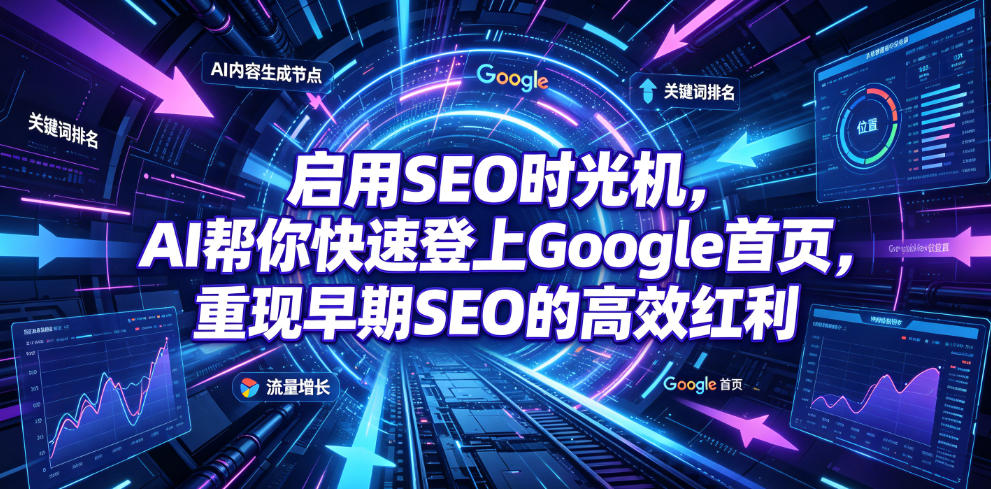 启用SEO时光机,AI帮你快速登上Google首页,重现早期SEO的高效红利【原创双语字幕】——生财有道创业项目网-生财有道