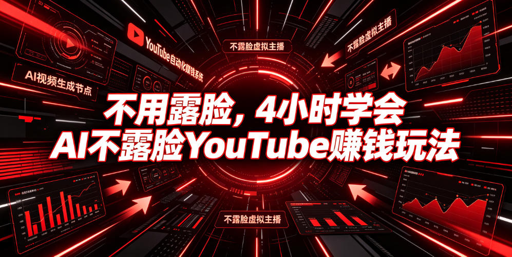 不用露脸,4小时学会AI不露脸YouTube賺钱玩法【原创双语字幕】——生财有道创业项目网-生财有道