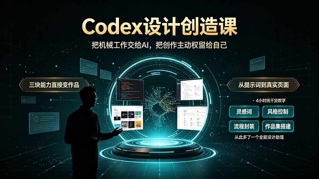 (19362期)Codex设计创造课-2期,小白也能掌握的Codex设计创造技巧,把机械工作交给AI,把创作主动权留给自己_生财有道创业项目网-生财有道