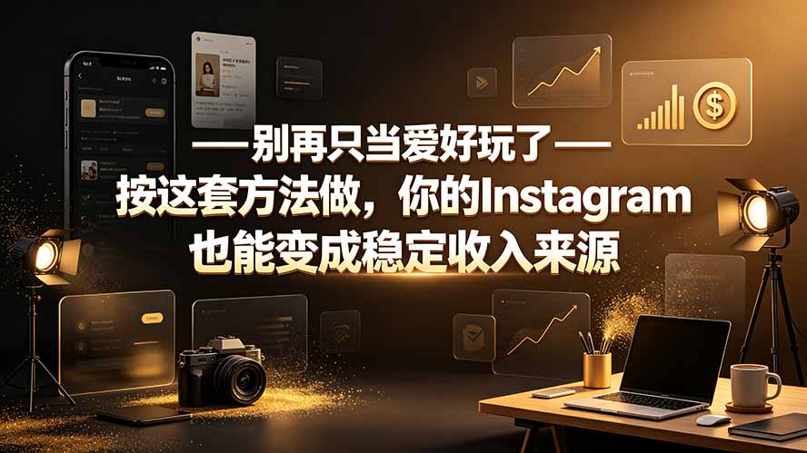 (19591期)别再只当爱好玩了——按这套方法做,你的Instagram也能变成稳定收入来源_生财有道创业项目网-生财有道