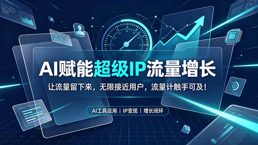 （19453期）AI赋能超级IP流量增长：让流量留下来，无限接近用户，流量计触手可及！_生财有道创业项目网-生财有道