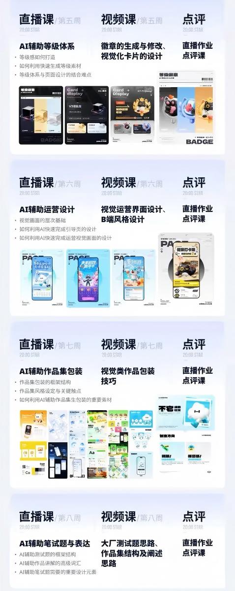 图片[4]-（19378期）AI+UI系统实战课：十周完整教学｜图标IP运营视觉｜笔试作品集交互动效全套落地教程_生财有道创业项目网-生财有道