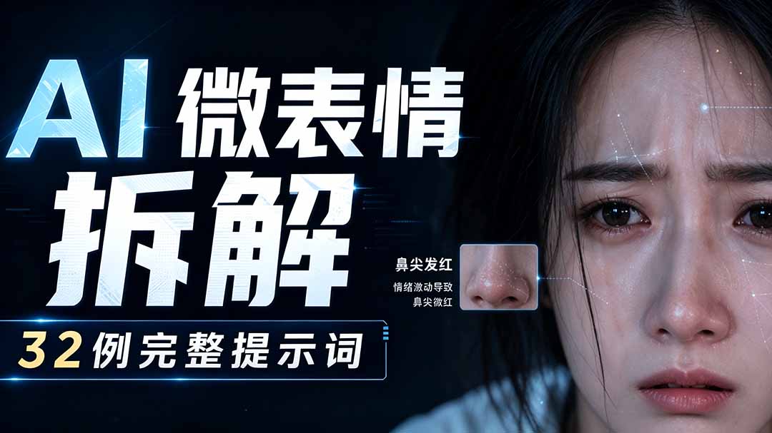 图片[1]-（19629期）AI微表情拆解提示词合集，精准调控AI角色表情，告别塑料感、AI面瘫脸。_生财有道创业项目网-生财有道