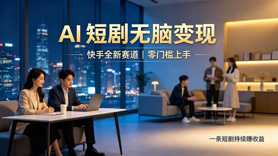 （19577期）别乱找副业了，快手 AI 短剧零门槛长久被动增收_生财有道创业项目网-生财有道