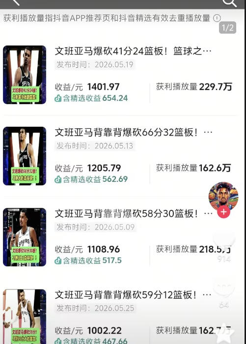抖音8W粉丝博主的篮球人物深度解析解说教学，零门槛玩转伙伴计划与精选独家，单日稳定收益1k+——生财有道创业项目网-生财有道