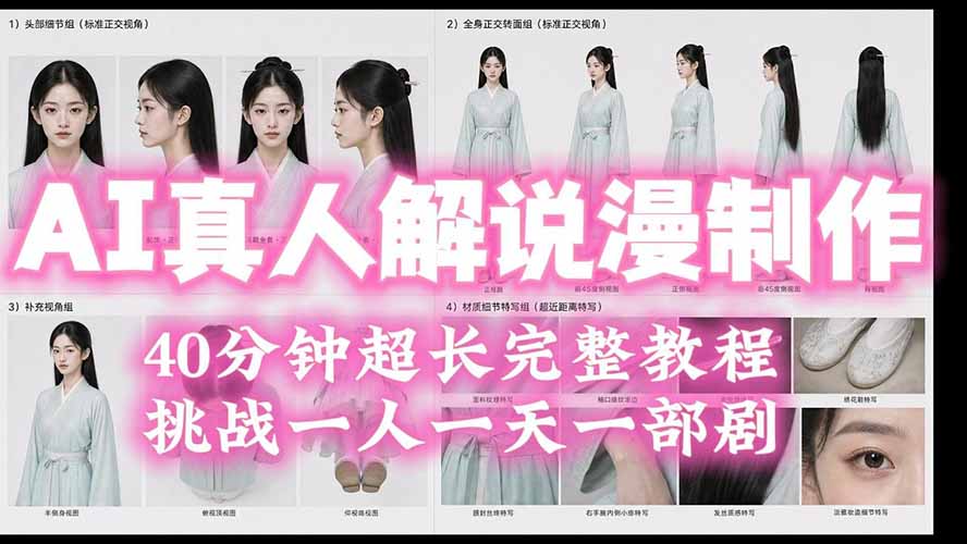 （19508期）2026AI真人解说漫剧制作40分钟超长完整教程：自动批量化制作，挑战一人一天一部剧！_生财有道创业项目网-生财有道