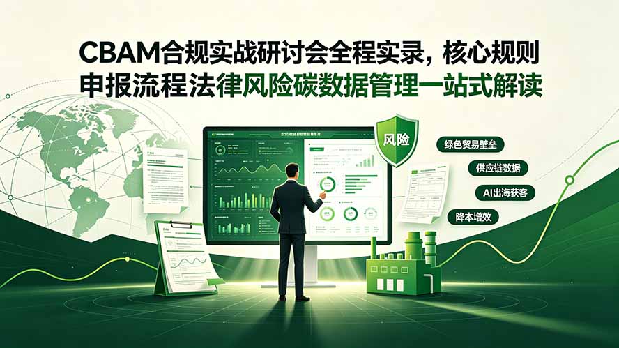 （19235期）CBAM合规实战研讨会全程实录，核心规则申报流程法律风险碳数据管理一站式解读_生财有道创业项目网-生财有道