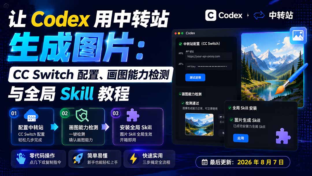 图片[1]-（19777期）让 Codex 用中转站生成图片：CC Switch 配置、画图能力检测与全局 Skill 教程_生财有道创业项目网-生财有道