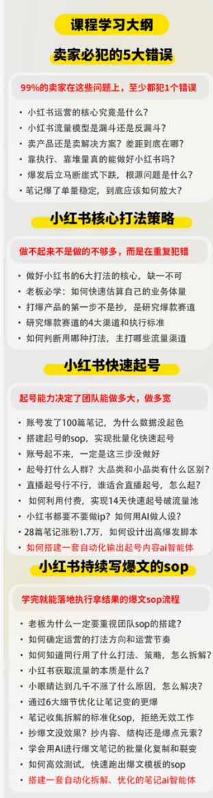 图片[3]-（19747期）小红书高利润AI经营课2026年7.18-20：起号+爆文+付费+达人+私域，利用AI与SOP实现团队人效翻倍增长_生财有道创业项目网-生财有道