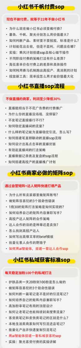 图片[4]-（19747期）小红书高利润AI经营课2026年7.18-20：起号+爆文+付费+达人+私域，利用AI与SOP实现团队人效翻倍增长_生财有道创业项目网-生财有道