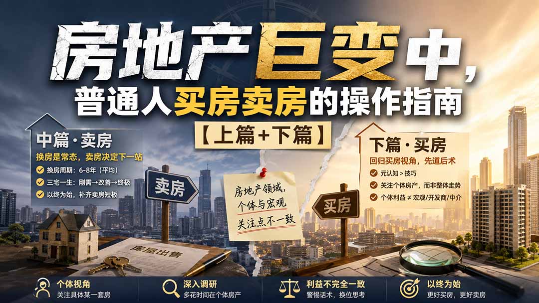 （20021期）付费文章：房地产巨变中，普通人买房卖房的操作指南【上篇+下篇】_生财有道创业项目网-生财有道