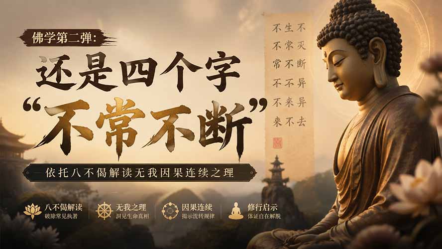 图片[1]-（19779期）付费文章：佛学第二弹：还是四个字“不常不断”依托八不偈解读无我因果连续之理_生财有道创业项目网-生财有道