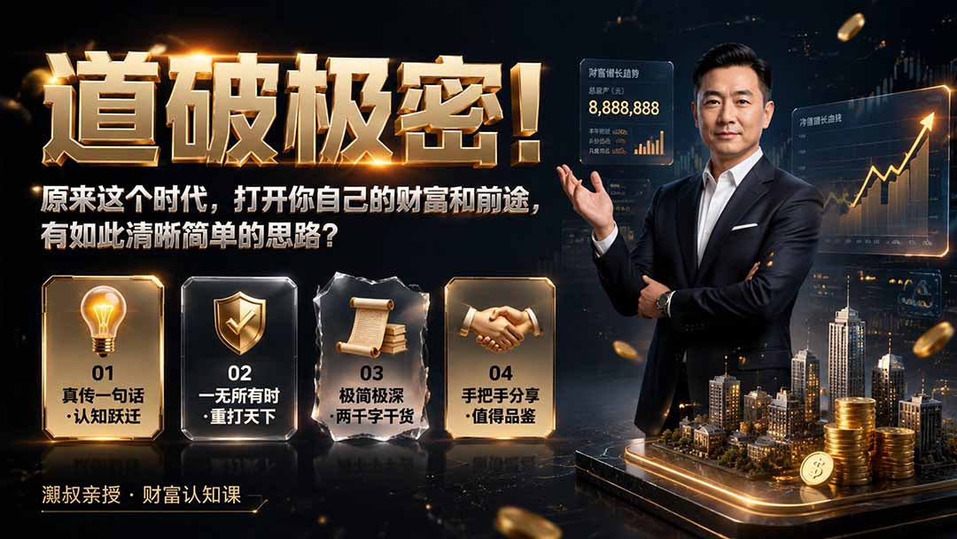 (19661期)付费文章:道破极密!原来这个时代,打开你自己的财富和前途,有如此清晰简单的思路?_生财有道创业项目网-生财有道