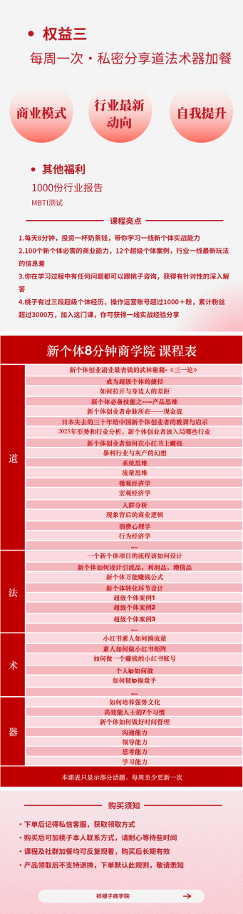 图片[4]-（19738期）AI+新个体创业必修课｜道法术器｜商业逻辑·小红书流量·AI智能体｜低成本打造个人变现小生意全套教学_生财有道创业项目网-生财有道