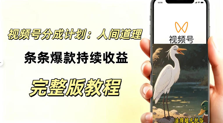 视频号新玩法之AI动漫画风励志视频，不用会画画、不用拍摄，持续化收益，详细拆解——生财有道创业项目网-生财有道