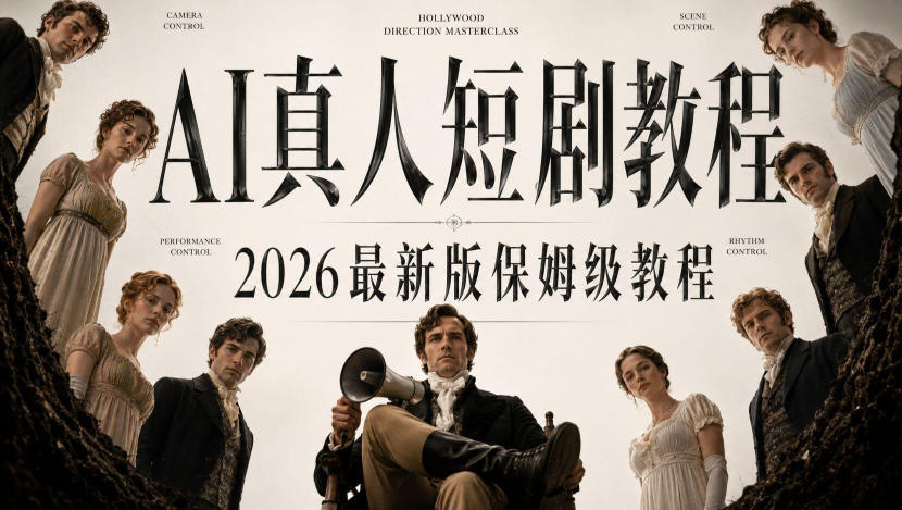 AI真人短剧制作全流程,AI视频大佬专为零基础研制的AI短剧教程,保姆级教程,新手一学就会!——生财有道创业项目网-生财有道