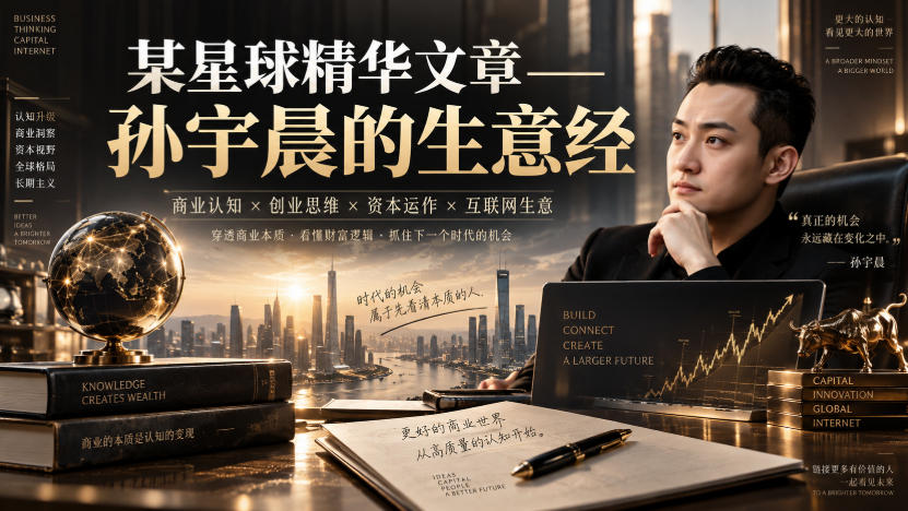某星球精华文章——孙宇晨的生意经——生财有道创业项目网-生财有道