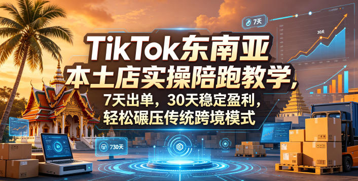 TikTok东南亚本土店实操陪跑教学，7天出单，30天稳定盈利，轻松碾压传统跨境模式（更新0819）——生财有道创业项目网-生财有道