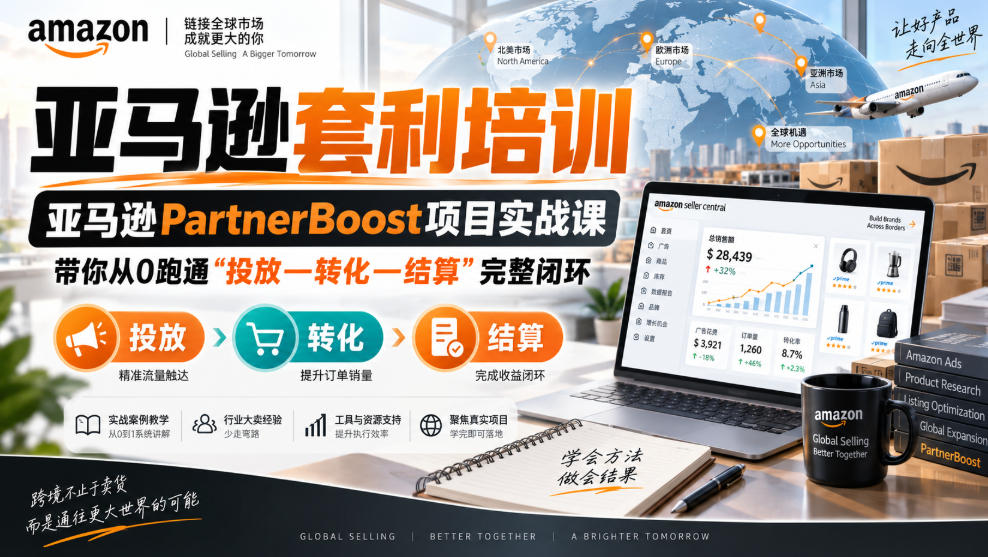 lead菌·亚马逊套利培训，亚马逊partnerboost项目实战课，带你从0跑通”投放—转化—结算”完整闭环——生财有道创业项目网-生财有道