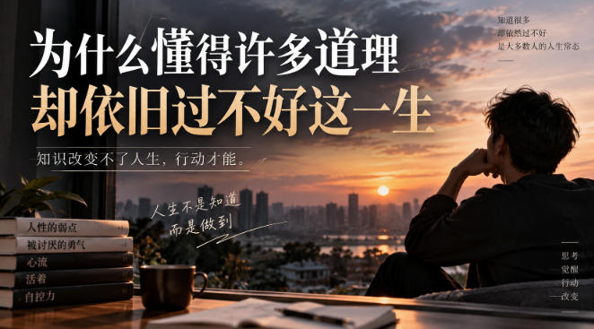 某社群精选文：为什么懂得许多道理却依旧过不好这一生？——生财有道创业项目网-生财有道