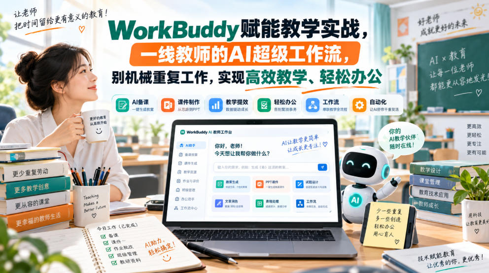 WorkBuddy赋能教学实战,一线教师的AI超级工作流,别机械重复工作,实现高效教学、轻松办公——生财有道创业项目网-生财有道
