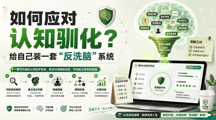 付费文章：如何应对认知驯化？给自己装一套“反洗脑”系统——生财有道创业项目网-生财有道