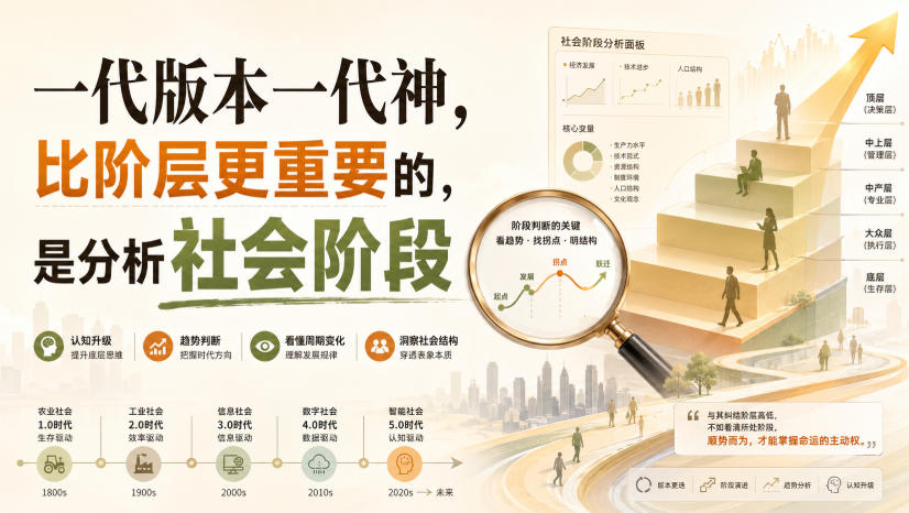 付费文章：一代版本一代神，比阶层更重要的，是分析社会阶段——生财有道创业项目网-生财有道
