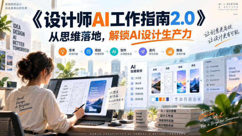 《设计师AI工作指南2.0》从思维落地-无水印，解锁AI设计生产力——生财有道创业项目网-生财有道