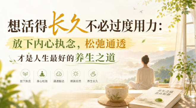 付费文章:想活得长久不必过度用力:放下内心执念,松弛通透才是人生最好的养生之道——生财有道创业项目网-生财有道