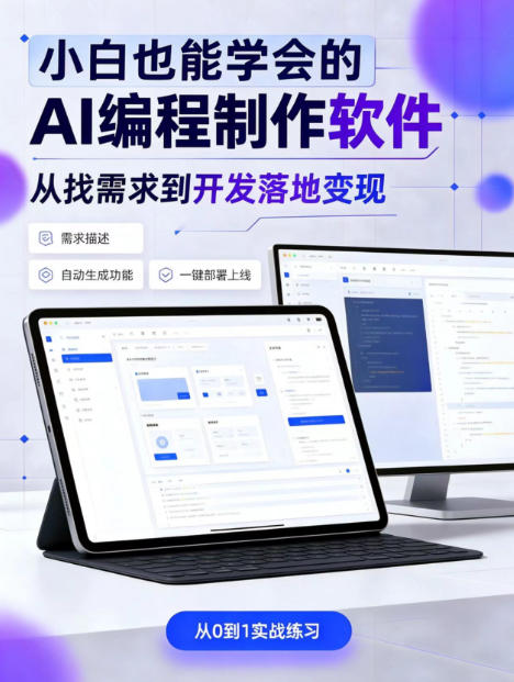 手把手教会你ai编程制作软件到变现全路径,零基础小白轻松上手,从找需求到开发落地变现【揭秘】——生财有道创业项目网-生财有道