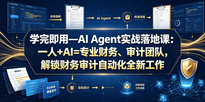 学完即用—AI Agent实战落地课：一人+AI=专业财务、审计团队，解锁财务审计自动化全新工作模式（更新0818）——生财有道创业项目网-生财有道