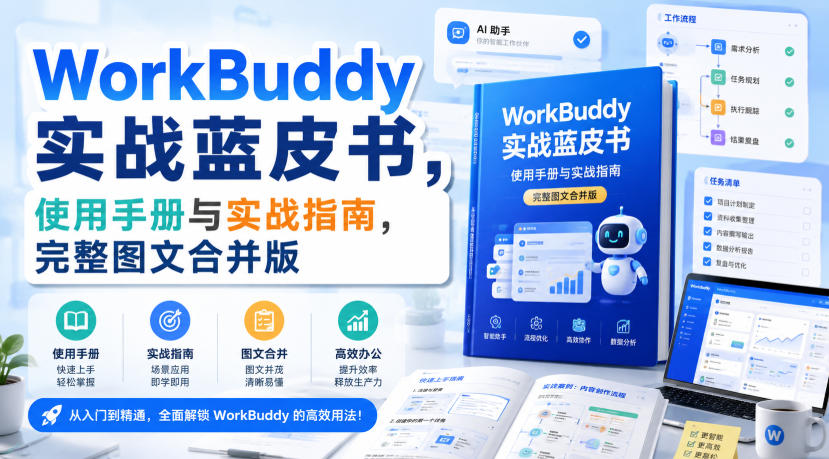 WorkBuddy实战蓝皮书，使用手册与实战指南，完整图文合并版——生财有道创业项目网-生财有道