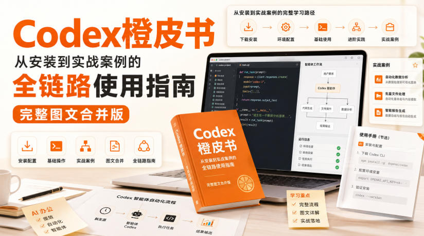 Codex橙皮书,从安装到实战案例的全链路使用指南,完整图文合并版——生财有道创业项目网-生财有道
