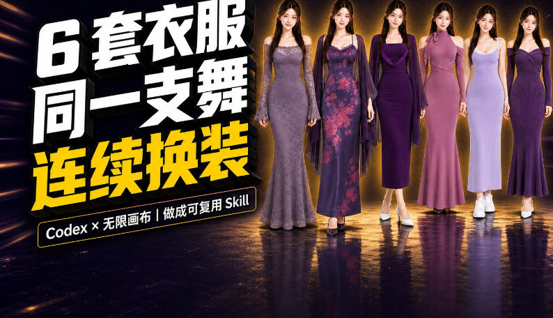 同一支舞，6套衣服按顺序切换：我把服装换装视频做成了一个Skill——生财有道创业项目网-生财有道