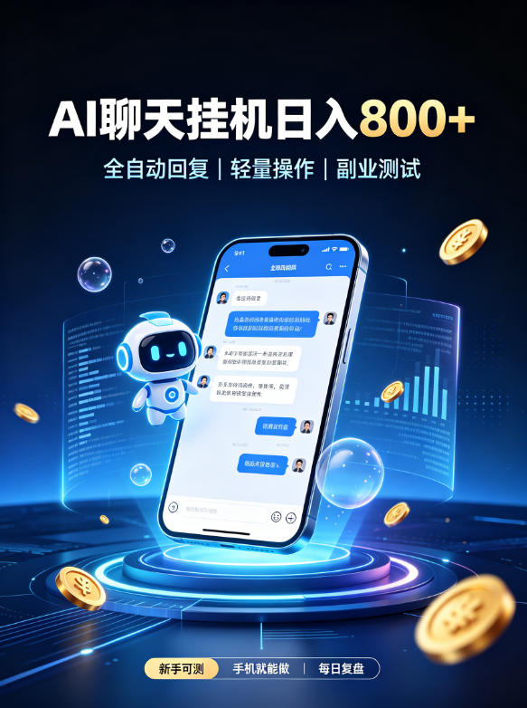 AI聊天挂G项目,日入800➕,全自动操作,适用个人副业,支持工作室矩阵操作【揭秘】——生财有道创业项目网-生财有道