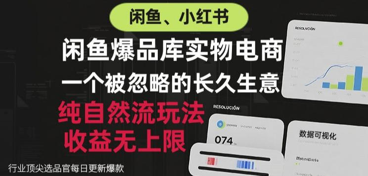闲鱼小红书实物电商，纯自然流玩法，一个被忽略的长久生意，收益无上限【揭秘】——生财有道创业项目网-生财有道