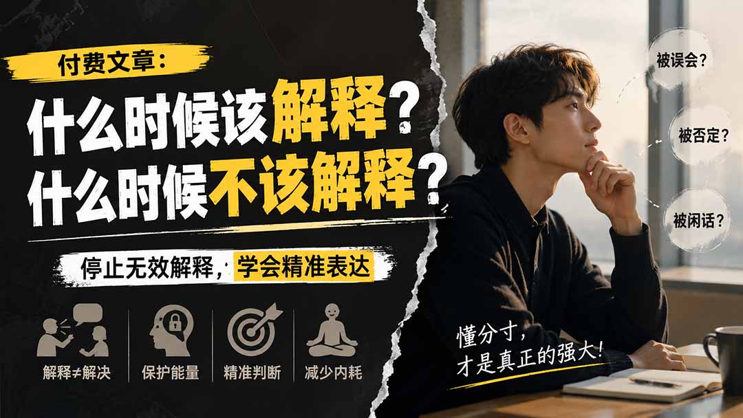 图片[2]-（20223期）付费文章：什么时候该解释？什么时候不该解释？_生财有道创业项目网-生财有道