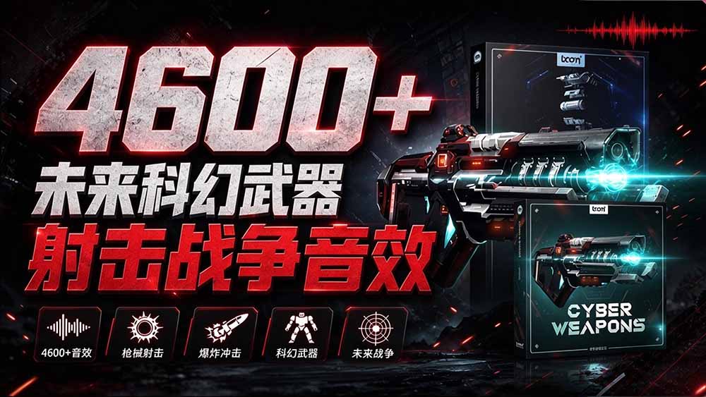 图片[2]-（20696期）顶级音效合集！4600+种未来科幻武器开枪射击战斗音效素材合集，全部中文汉化 Boom Library – Cyber W_生财有道创业项目网-生财有道